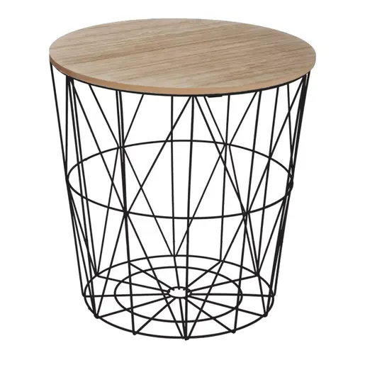 199-000642 Странична масичка Kumi Орев/Црна