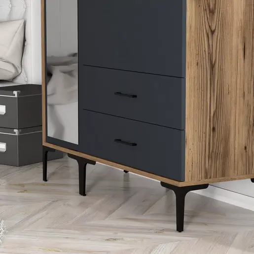 845HCT5454 Плакар Kumsal RT - Walnut, Anthracite