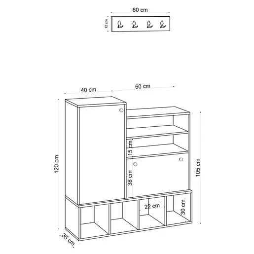 393MRD1114 Плакар за претсобје Wess