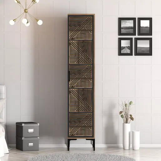 845HCT5398 Плакар Kumsal P - Walnut, Anthracite