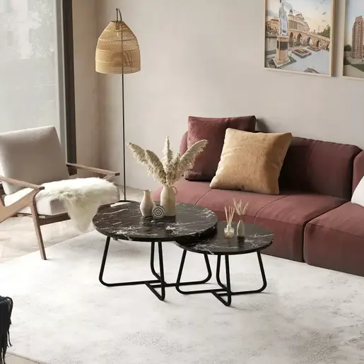 FD-RL2PCNTCTS-103 Сет од 2 масички АТРИОС Темен мермер