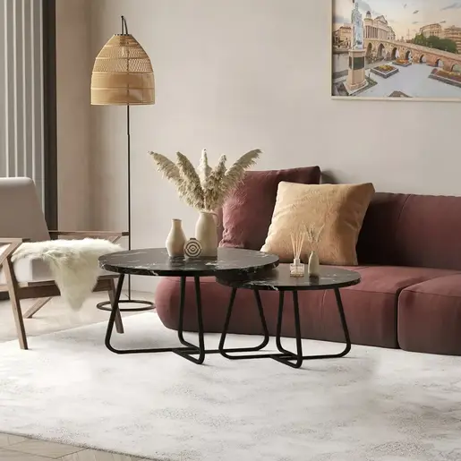 FD-RL2PCNTCTS-103 Сет од 2 масички АТРИОС Темен мермер