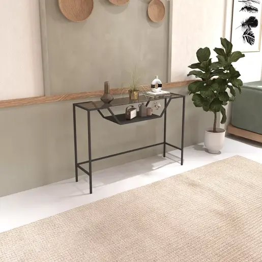 706CLN1188 Комода Lala - Black, Smoked Glass