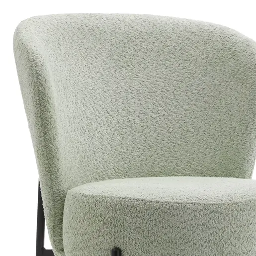 101-000092 Стол Houlian  ментол ткаенина-црн метал ногарки 46x66x89cm