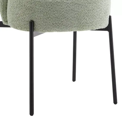 101-000092 Стол Houlian  ментол ткаенина-црн метал ногарки 46x66x89cm