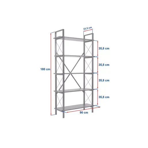 241NRD1334 Полица Elysian - Oak, Black