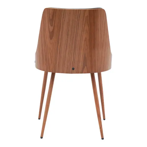 332-000004 Стол Korome црна метални ногарки орев 50x58.5x78cm