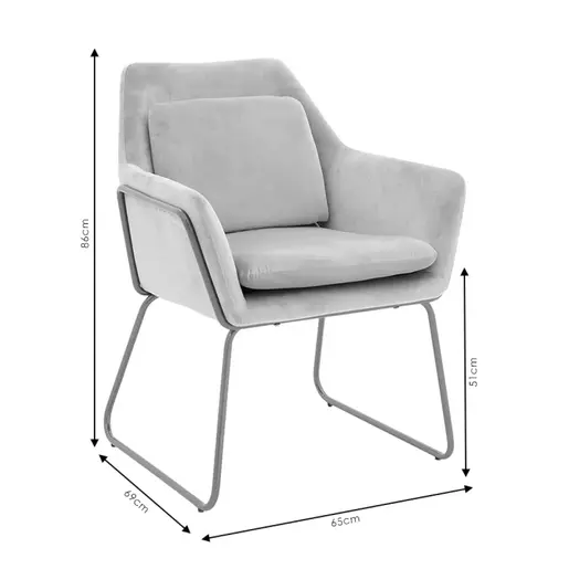 029-000161 Фотелја Мира антрацит-црна 65x69x86cm