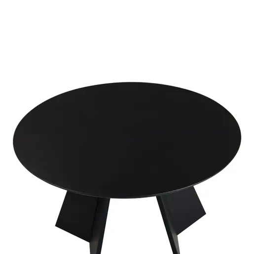 357-000010 Трпезариска маса Bibble Црна D120x76cm