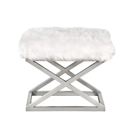 383EVN1227 Табуретка Capraz Plush - Silver, White