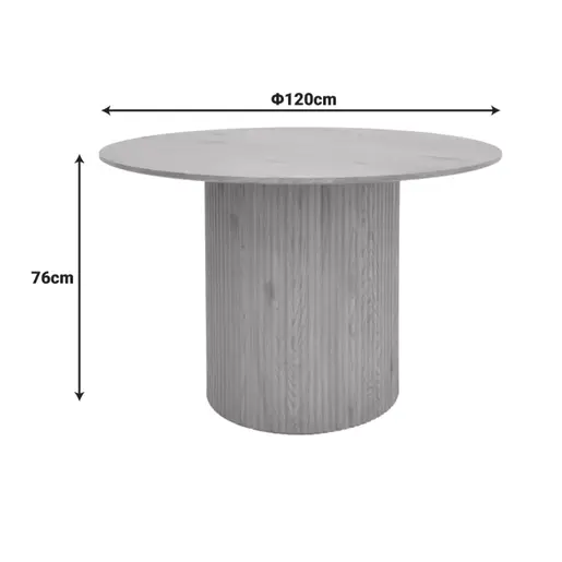 029-000355 Трпезариска маса Каруло Φ120x76cm