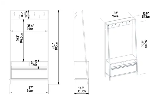 788DEC4016 Метална закачалка Кармен бела
