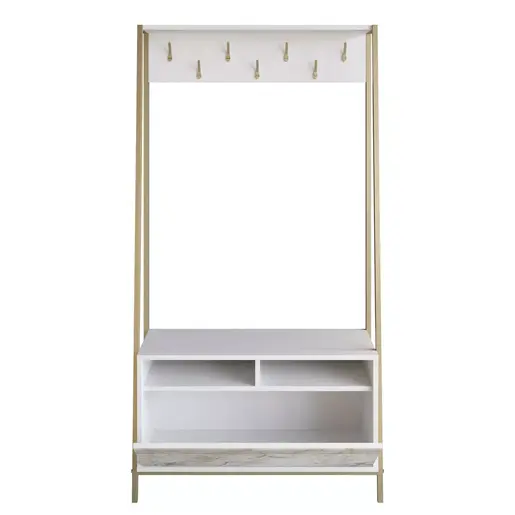 788DEC4016 Метална закачалка Кармен бела