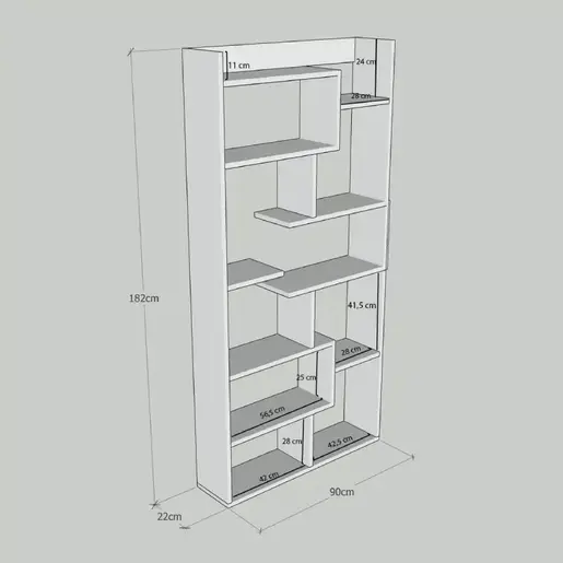 854KLN4307 Полица Gunther Pine