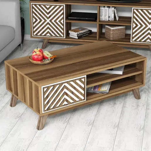 845HCT2837 Клуб маса Inci - Walnut, White