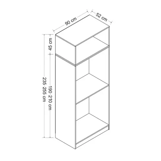 506MNR2227 Плакар Kale Anthracite - 2227