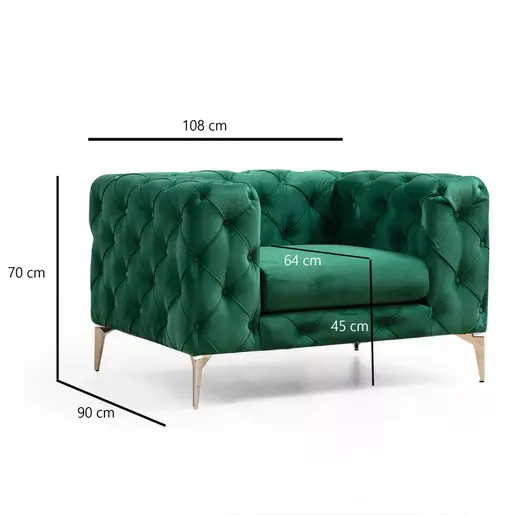 569HLN1516 Фотеља Kumamus Green