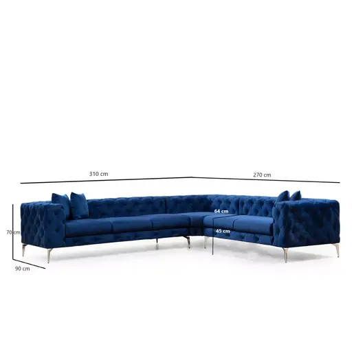 569HLN1316 Аголна гарнитура Como Right - Navy Blue