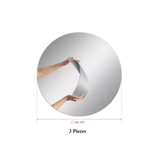 782MRL1175 Огледало Round - Triple - Diameter: 40 cm - Silver