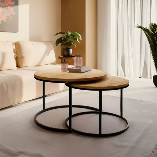 321-000078 Клуб маси Solme сет од 2 парчиња