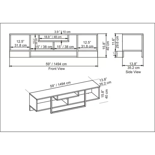 322RTC2111 Тв комода Asal 150 - Gold, Ephesus