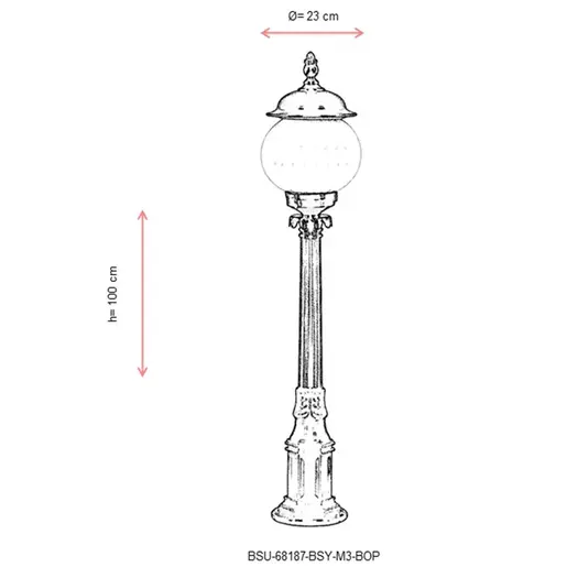 685AVN1253 Подна светилка за градина BSU-68187-BSY-M3-BOP