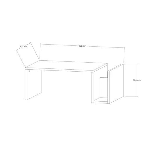 495SSE2115 Клуб Маса Memo - Travertine