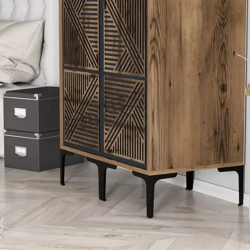 845HCT5439 Плакар Kumsal PP - Walnut, Anthracite