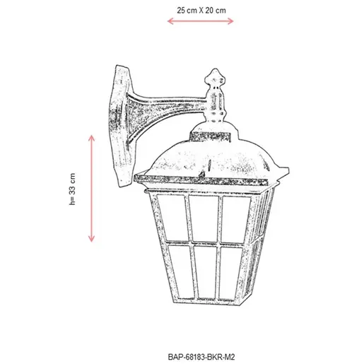 685AVN1214 Ѕидна ламба BAP-68183-BKR-M2