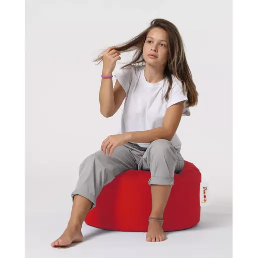 248FRN1312 Bean Bag Round Pouf - Red