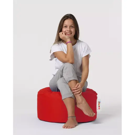 248FRN1312 Bean Bag Round Pouf - Red