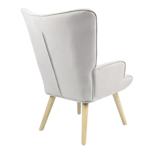 255-000020 Фотелја Fluffy  светло сива - крем