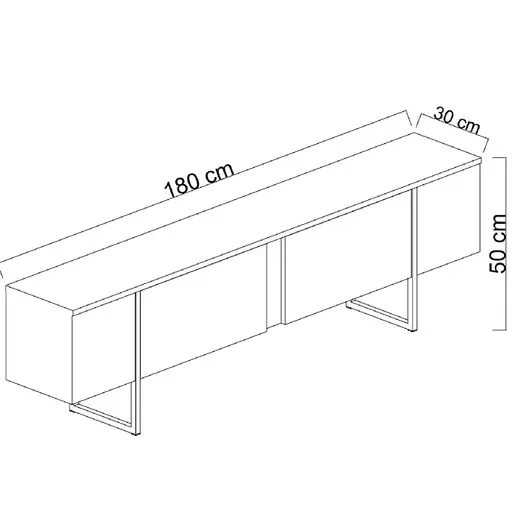 618BLY1105 ТВ комода Милвоки бела