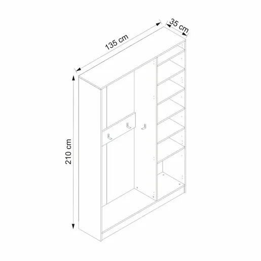 506MNR3173 Плакар за претсобје Noah - 8199