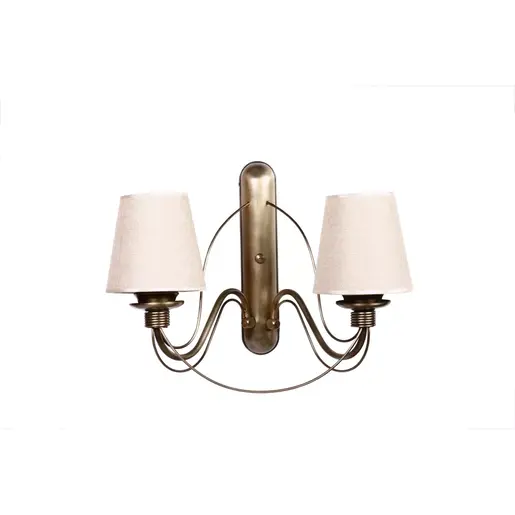 846STL2722 Ѕидна ламба Berfin 2 Li Aplik Eskitme Hasır Abajurlu