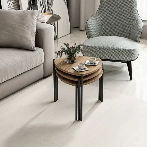 506MNR1225 Клуб Маса Lenny - Walnut