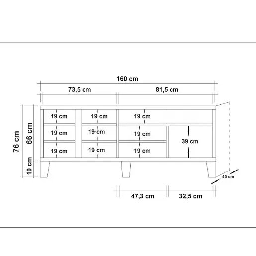 863SPH3921 ТВ комода РАИН