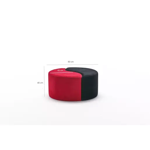 825BLC1609 Табуретка Alis Puf - Red, Black