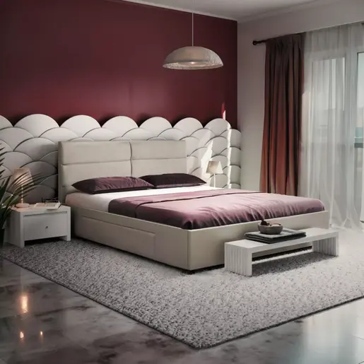 279-000004 Брачен кревет Anay gray 160x200cm