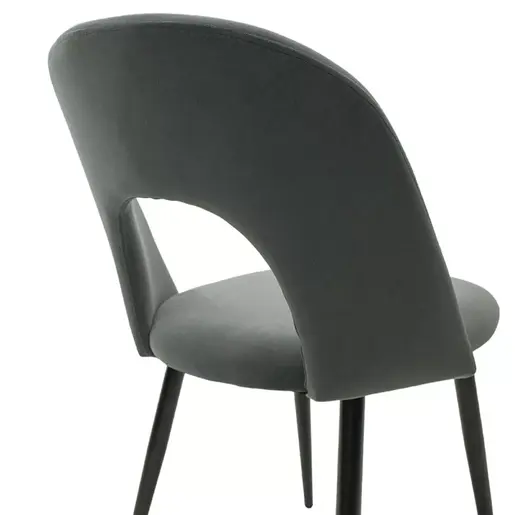 101-000001 Стол Jonah кадифе антрацит-црни ногарки