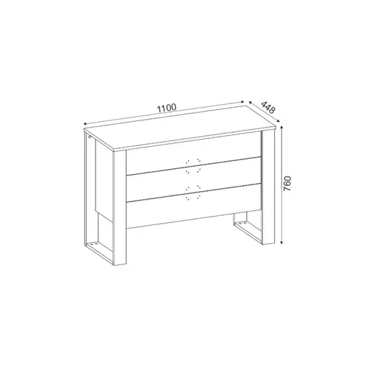804TRH3517 Комода Bumerang - Walnut, Anthracite