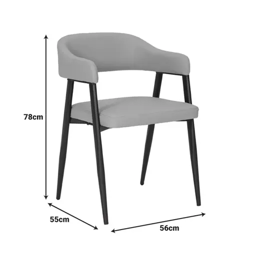 350-000029 Столица Sezan сива-беж 56x55x78cm