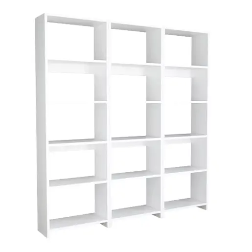 197-000279 Полица за книги Rabuku – Бела 146x22x123cm