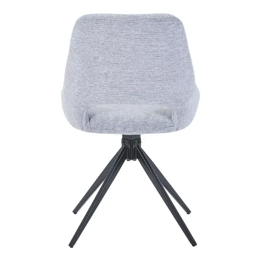 327-000035 Luciano I ротирачки стол во сива ткаенина-метални ногарки црни 52.5x54x85cm