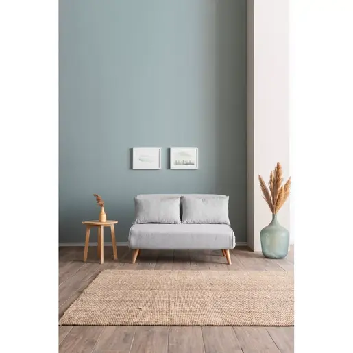859FTN2833 Софа Folde 2-Seater - Teddy Fabric - Grey