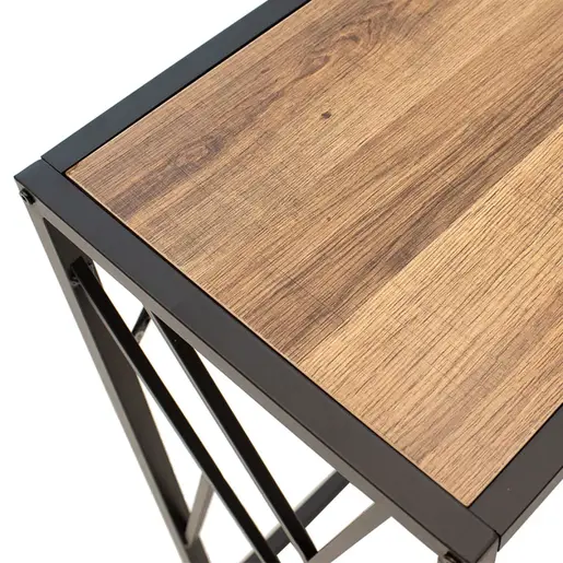 066-000015 Конзола Ivy во орев - црна боја 120x35x75cm