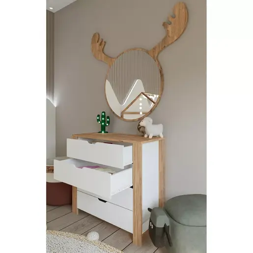 350MWD1106 Комода Nisan 1600-026 - White, Walnut