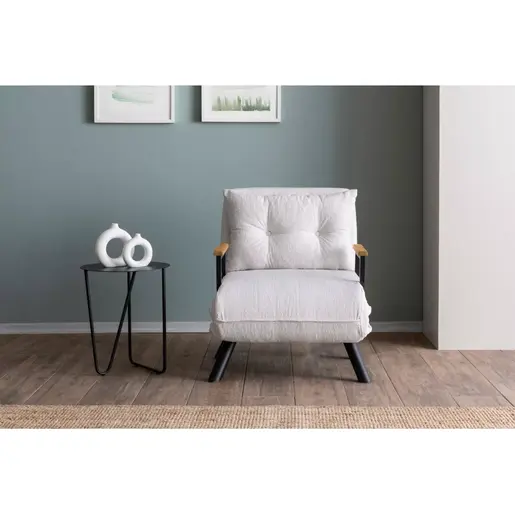 859FTN2836 Фотеља Sando Single - Teddy Fabric - White