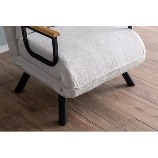 859FTN2836 Фотеља Sando Single - Teddy Fabric - White