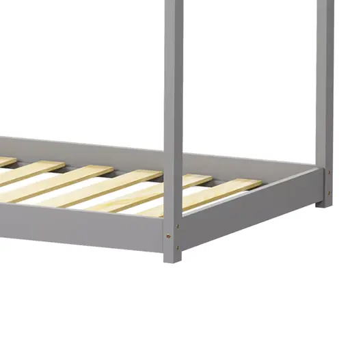 370-000003 Детски кревет Монтесори Нино Сив 90x190cm